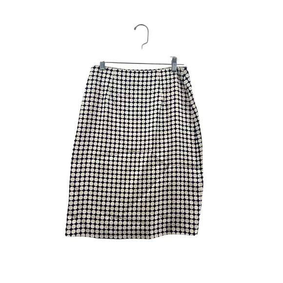 Banana Republic Dresses & Skirts - Banana Republic 100% Silk‎ Polka Dot Skirt Knee Length Lined Career